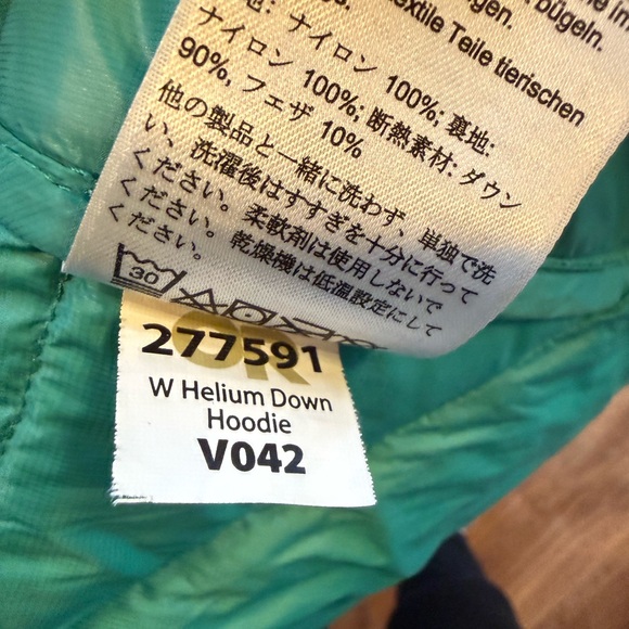 Outdoor Research Teal Hooded Down Ski Jacket - Picture 9 of 13